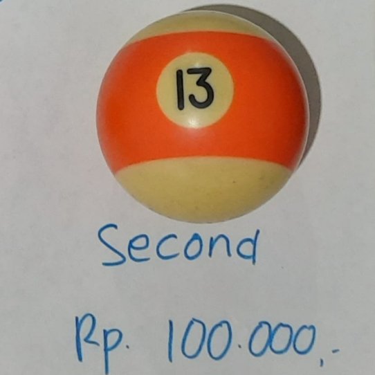 Bola Eceran BEKAS Nomor 13 - 2.1/4" - Billiard Ball Besar Aramith Belgia Ori