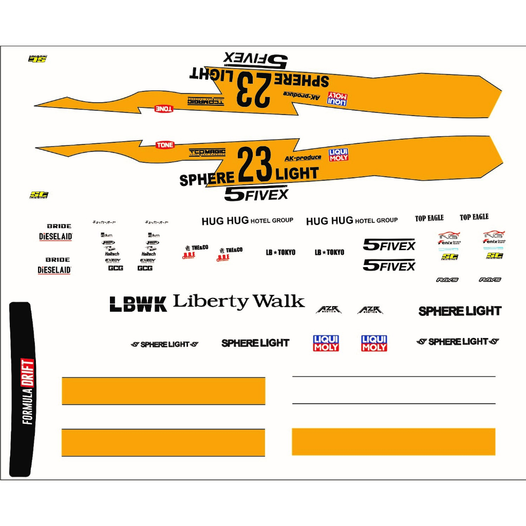 [TRANSPARAN] DECAL HOTWHEELS - LIVERY R35 LBWK SPHERE LIGHT