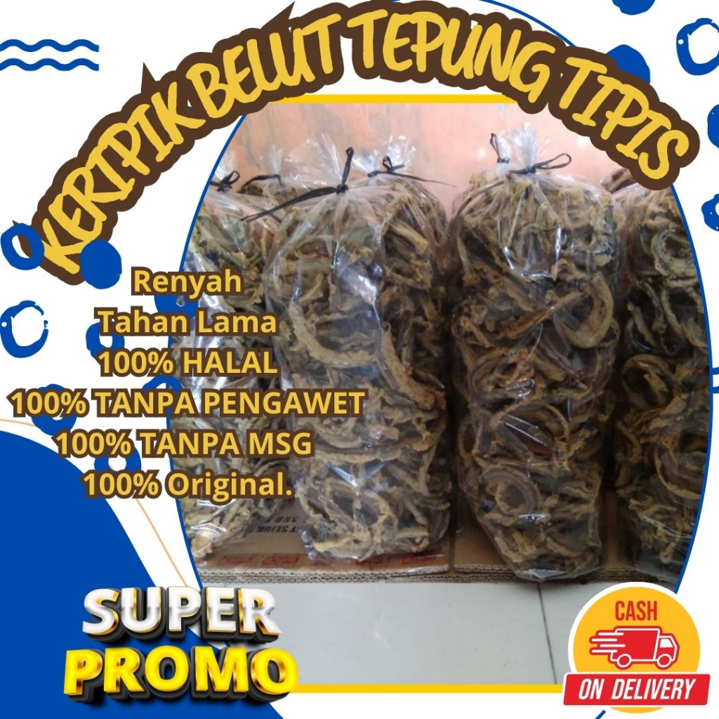 

Keripik belut tepung tipis khas klaten, Keripik Belut 1kg 500 gram 300 gram 100 gram, Keripik Belut Murah, Keripik Belut Renyah Dijamin Enak Terlaris