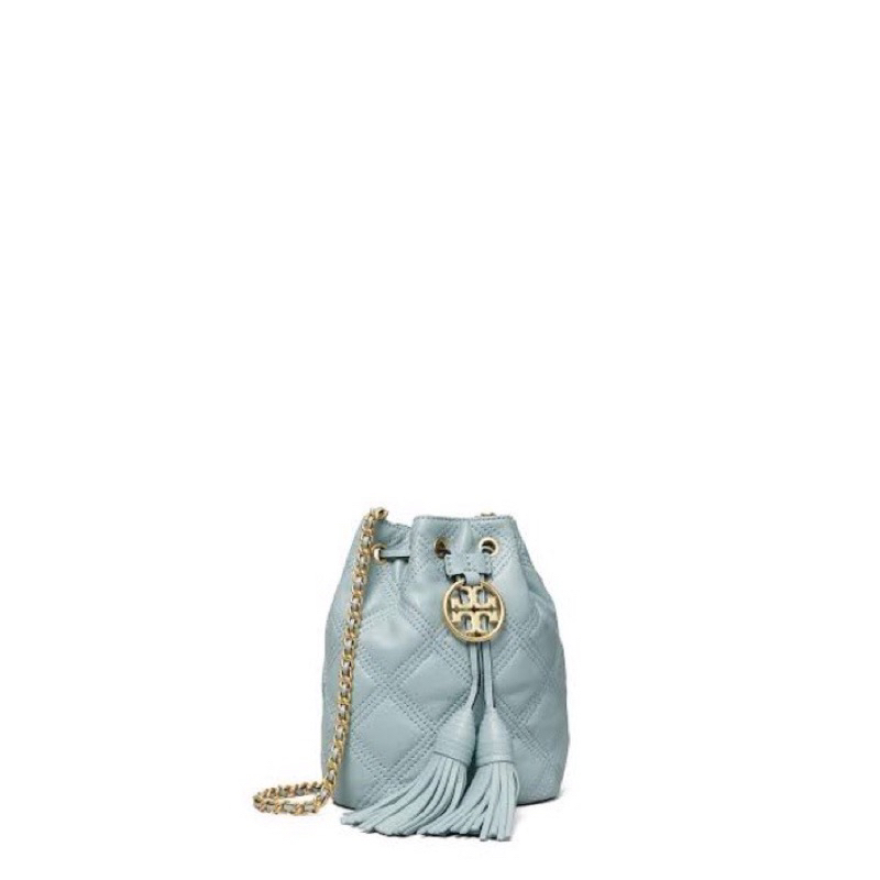 Tory Burch Fleming Soft Mini Bucket Bag -Ice Blue