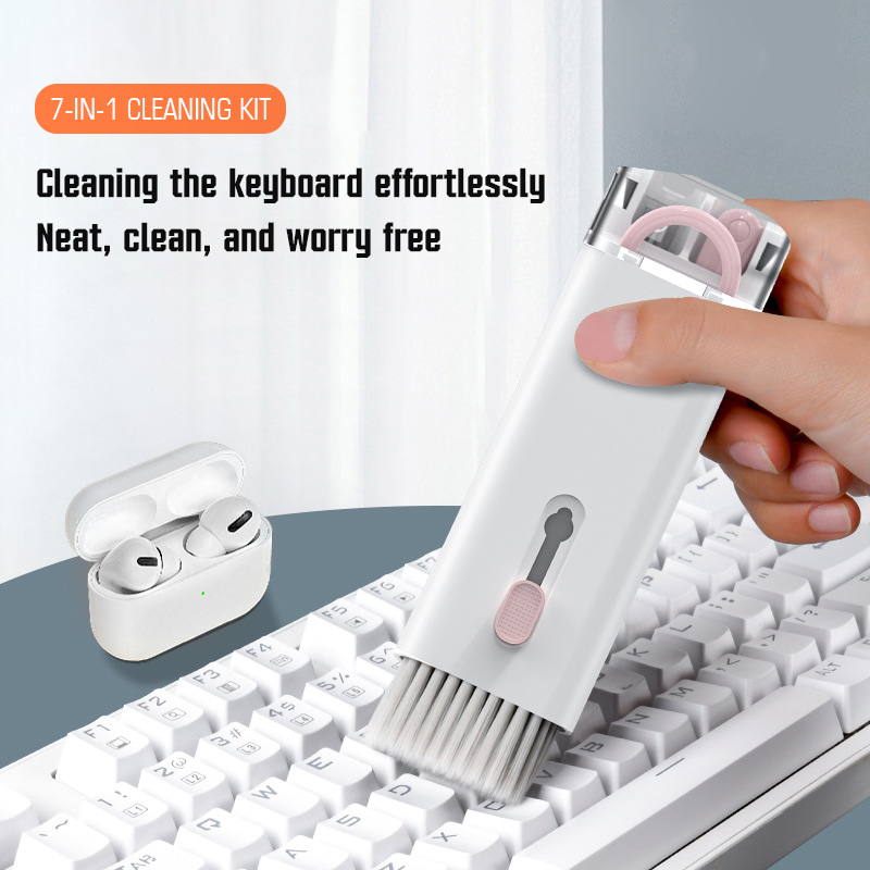 Jovitech 7 in 1 Alat Pembersih Multifungsi Sikat Pembersih Keyboard Komputer Pembersih Layar Ponsel Pena Pembersih Headphone - CT01-4