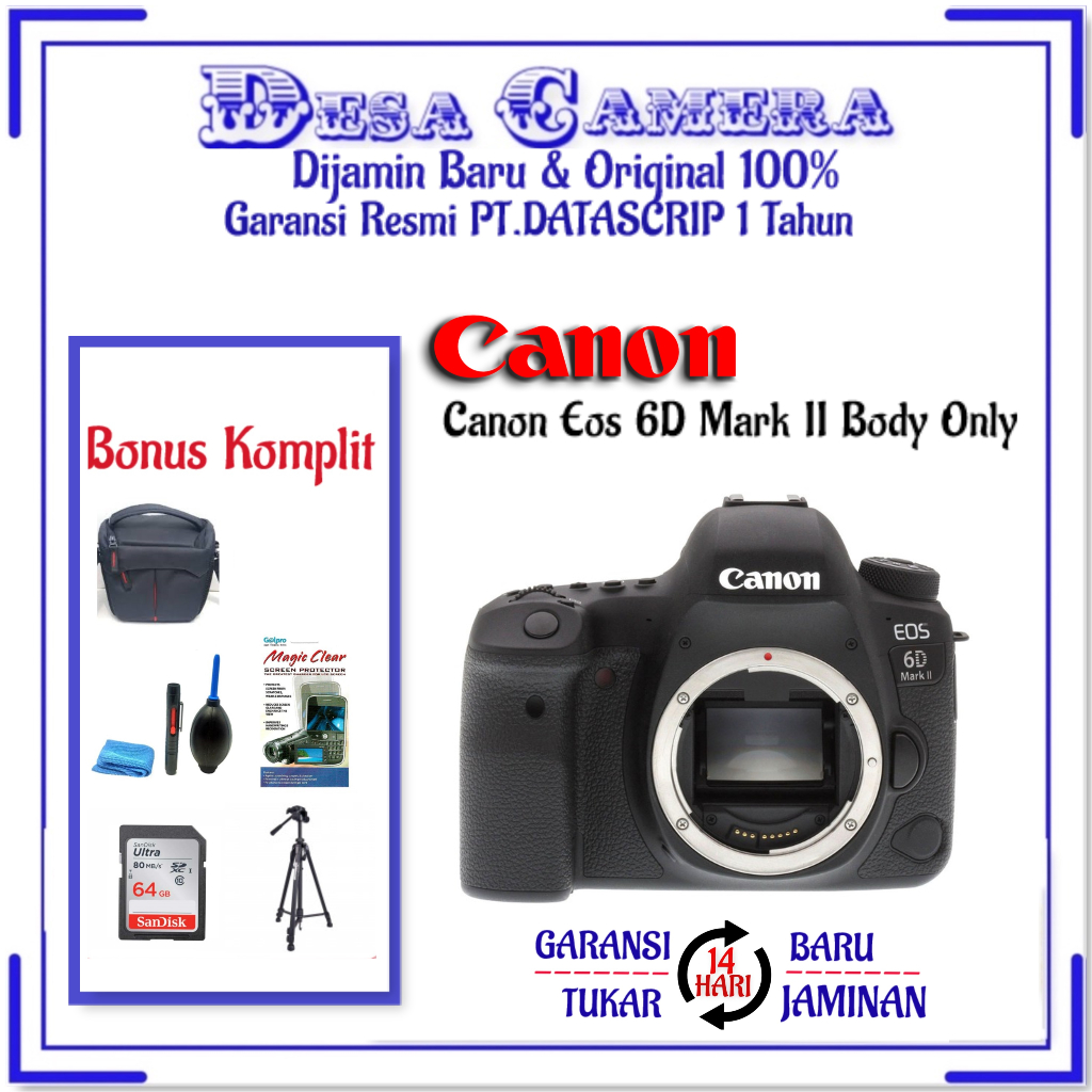 Canon Eos 6D Mark II Body Only - Camera Canon EOS 6D II Bo ( Body Only )