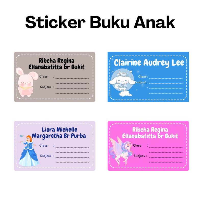 

Sticker Buku Untuk Anak / Buku Tulis / Buku Catatan