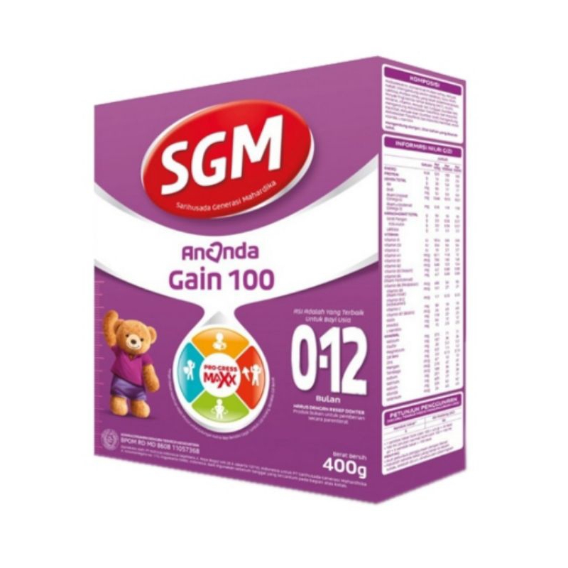 SUSU SGM ANANDA GAIN 100 USIA 0-12BULAN 400gr Murahhh