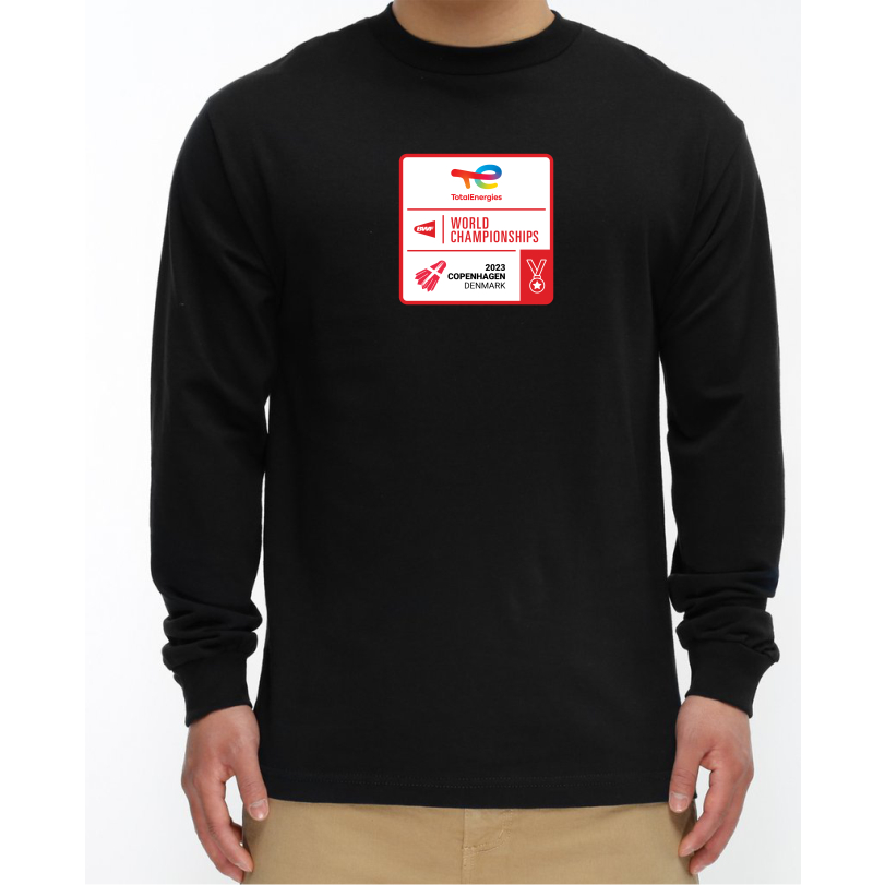 T-SHIRT KAOS LENGAN PANJANG BWF WORLD CHAMPIONSHIPS COPENHAGEN 2023