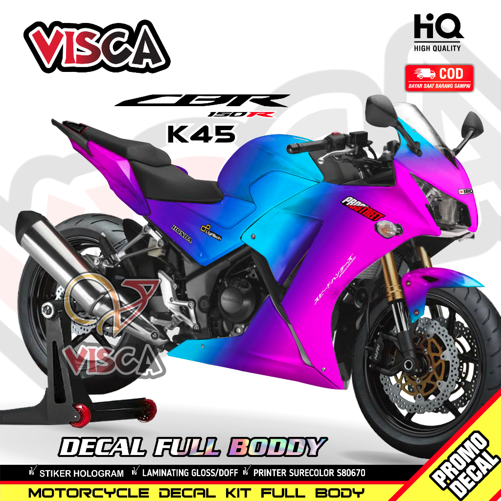 Decal Cbr 150r K45 Lokal Stiker Cbr 150r K45 Lokal Striping Cbr K45 Lokal Stiker Cbr 150r Full Body 