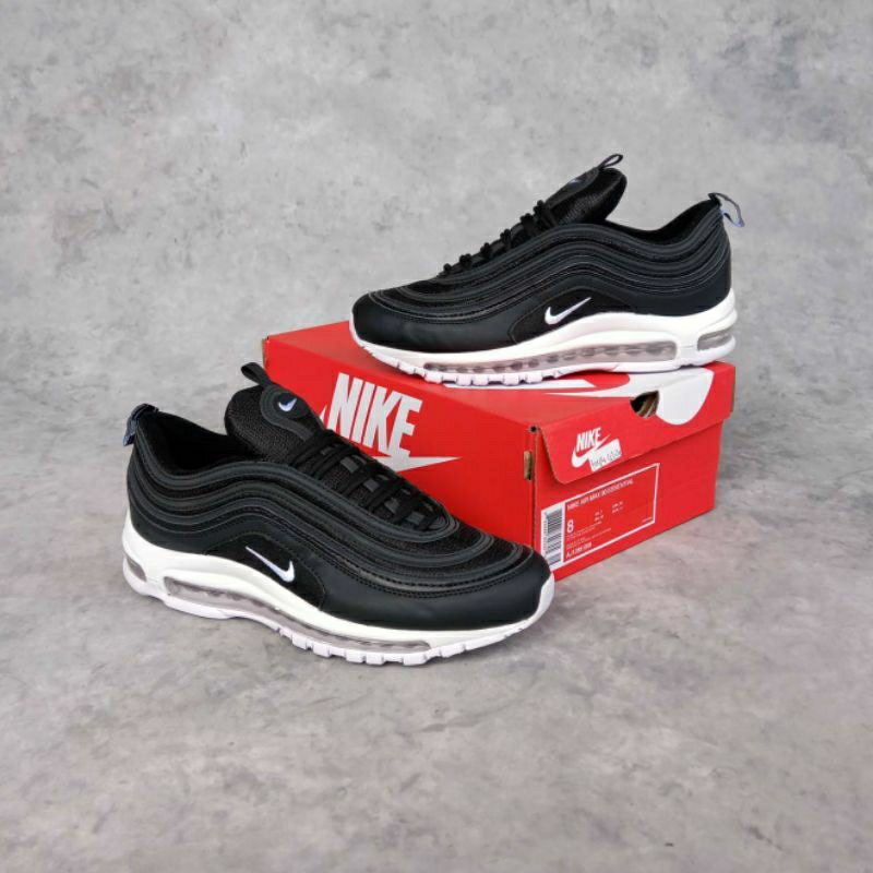 SEPATU PRIA WANITA -SEPATU NIKE AIR MAX 97 BLACK WHITE-SNEAKERS NIKE IMPORT WANITA-SEPATU NIKE ORIGI