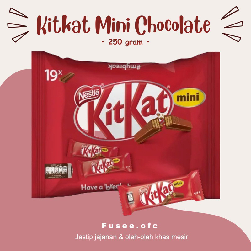 

Kitkat Chocolate Mini - 250 gram / kitkat mini / coklat mini