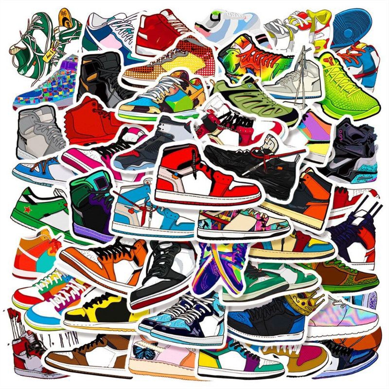 

Stiker Cutting SNEAKERS Vinyl Stiker Laptop | Stiker Koper Hp | Stiker Tumbler Anti Air Dan Lainnya