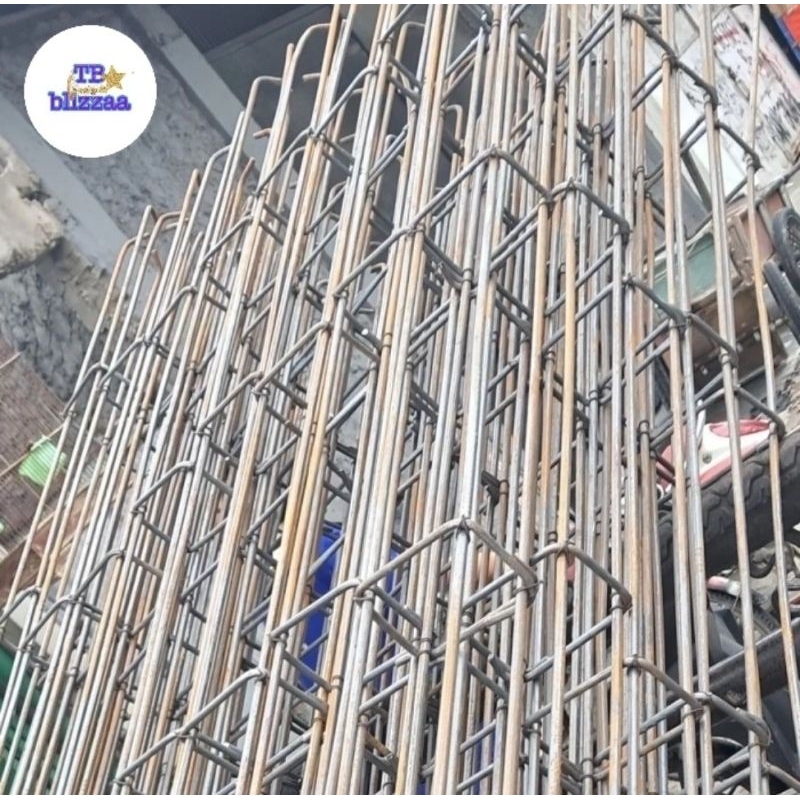 Besi Tiang Jadi 8mm SNI / Besi Slup  / Kolom Praktis 8mm SNI Besi kolom