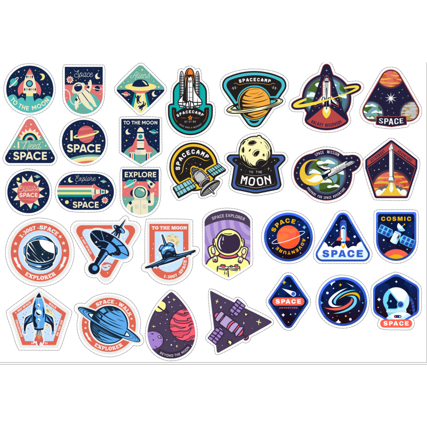 

Sticker Space Galaxy Luar Angkasa / Stiker Koper Tumbler Laptop Buku 002