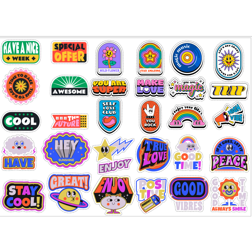 

Sticker Unik Full Color / Stiker Koper Tumbler Laptop Buku 006