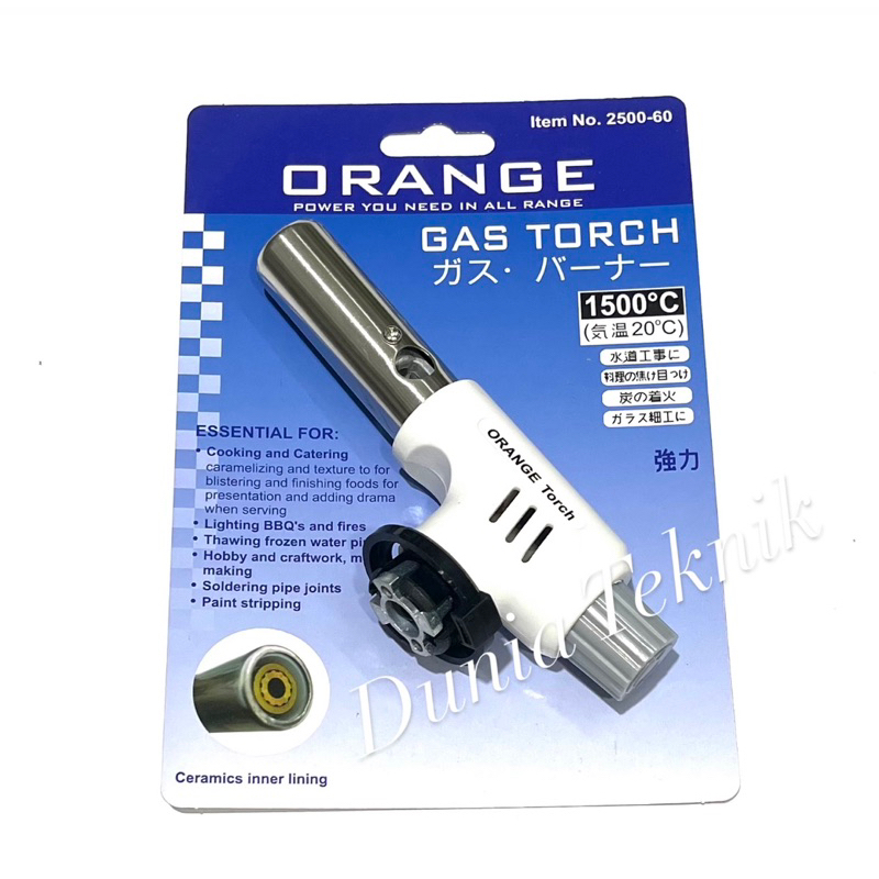 ORANGE Gas Torch Alat Pemantik Api Las Mini Kepala Pemantik Gas Korek Pemantik Gas Mini Portable Pis