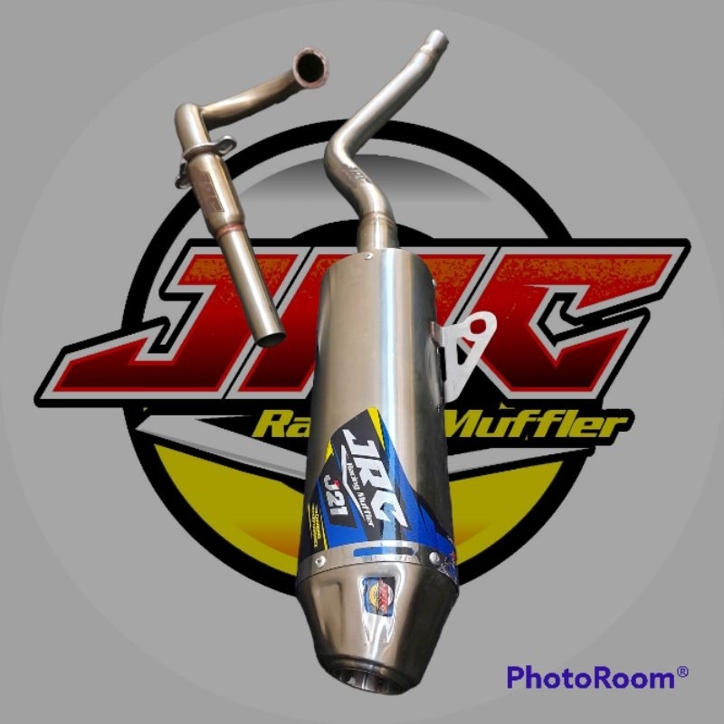 Knalpot KLX CRF WR DTRACKER JRC Original Gantungan PNP Full Stainless