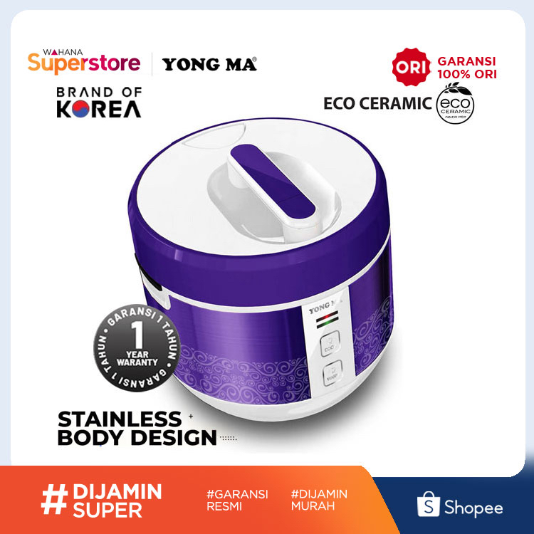 Yong Ma Rice Cooker Magic Com / Penanak Nasi 2 Liter - YMC402 / SMC4023 | YMC-402 / SMC-4023  - Ungu
