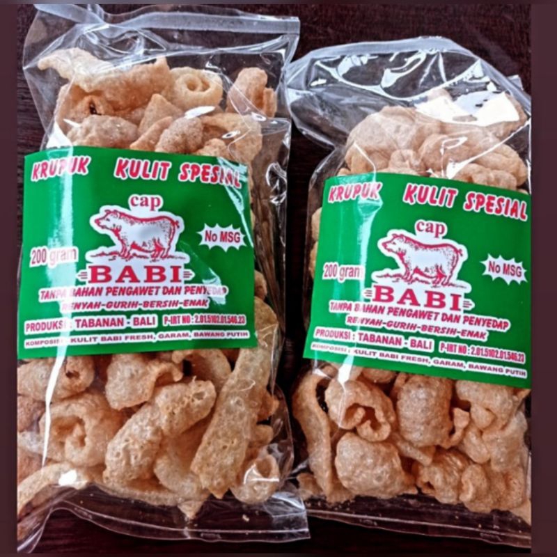 

Krupuk Babi Kulit Special Cap Babi 200gr