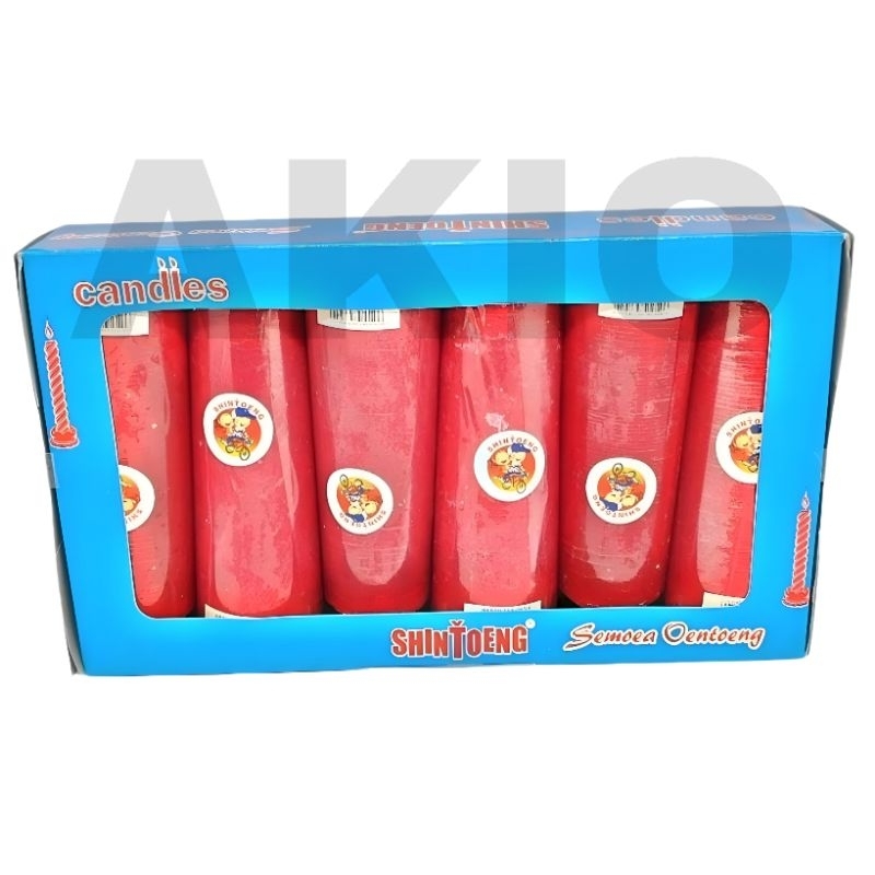 Lilin Ulang Tahun Doa Sembahyang MERAH Unik Panjang BESAR JUMBO SHINTOENG Aesthetic Korea Pesta