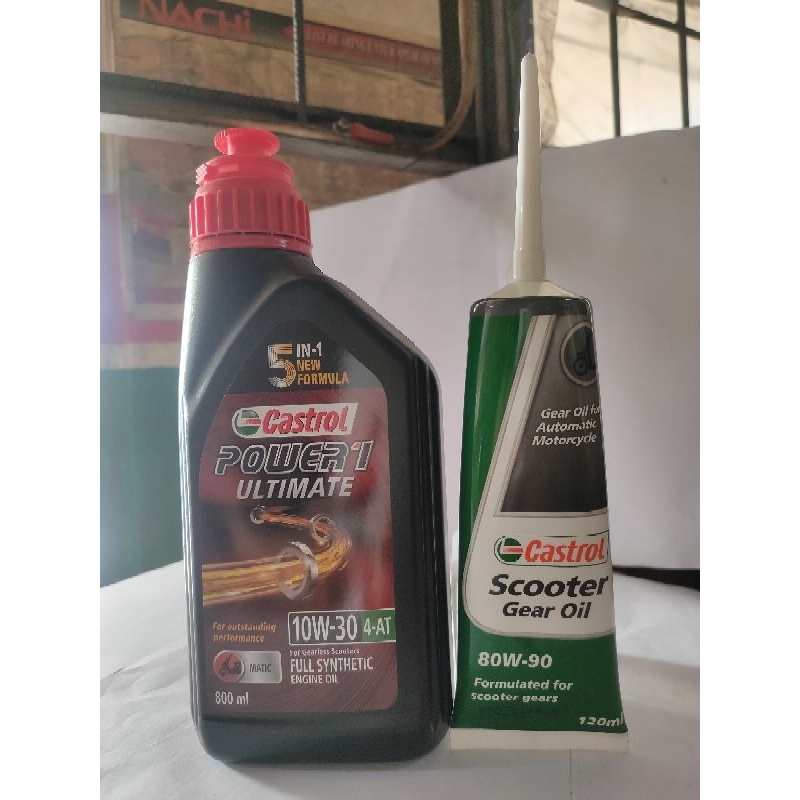 Castrol Power 1 Ultimate Matic 800 ml  + Oli Gear Castrol 120ml