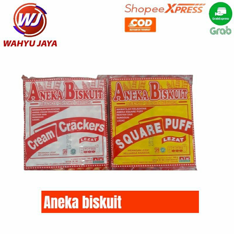 

aneka biskuit square puff dan crackers