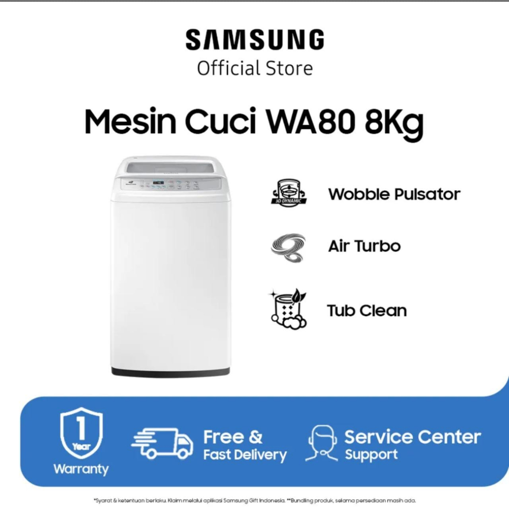 Mesin cuci 1 tabung Samsung 8kg