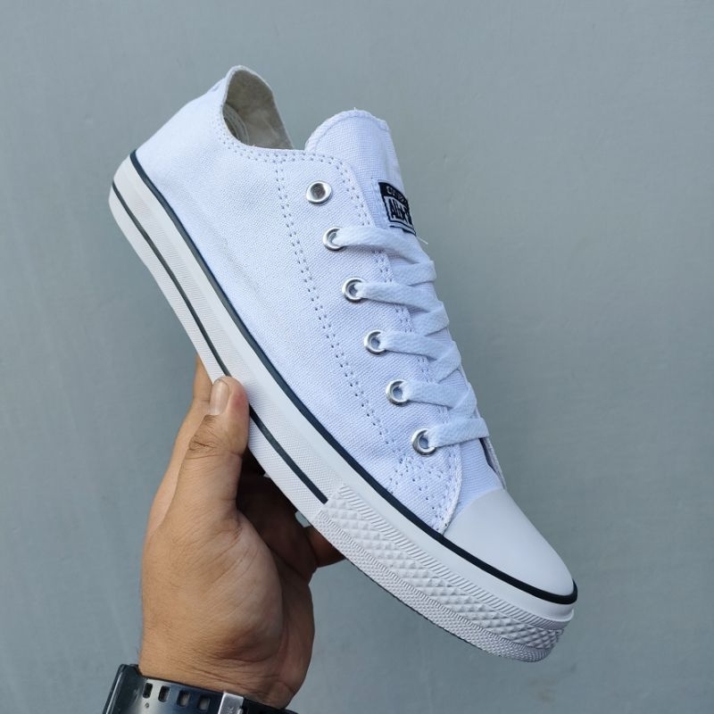 SEPATU PRIA UKURAN JUMBO BIG SIZE 45 46 PUTIH HITAM CLASSICS 70s LOW CANVAS SNEAKERS KASUAL PRIA UKU