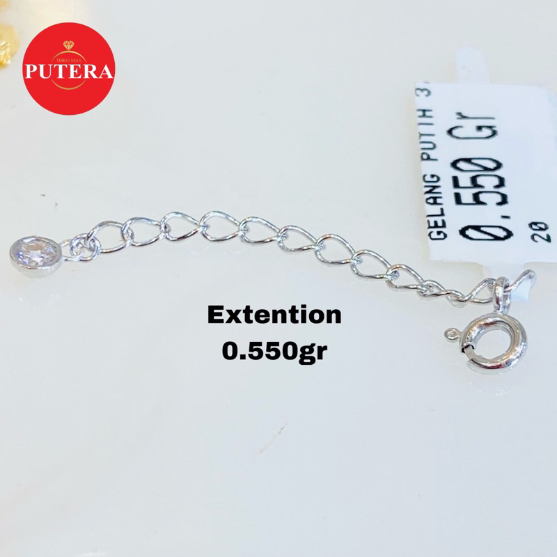 penyambung panjang gelang dan kalung putih