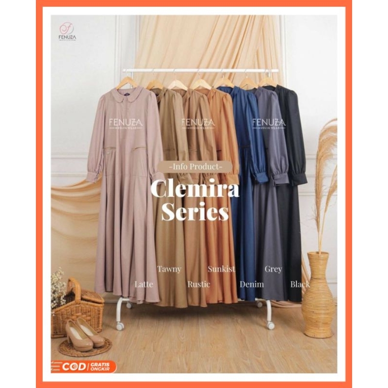 Clemira Fenuza Gamis Wanita Katun Toyobo Premium