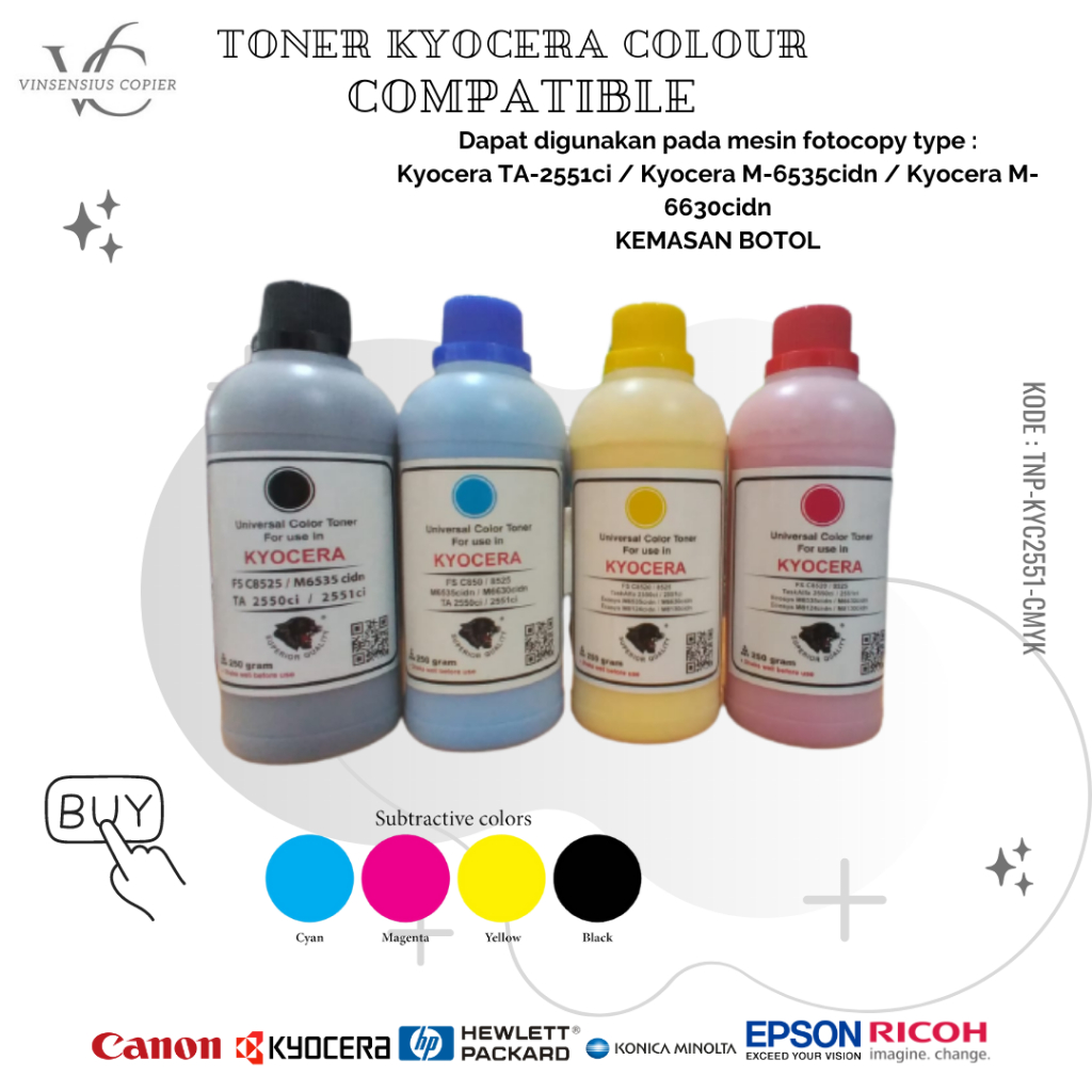 TONER WARNA KYOCERA COMPATIBLE TA2551ci / M6535cidn / M6630cidn