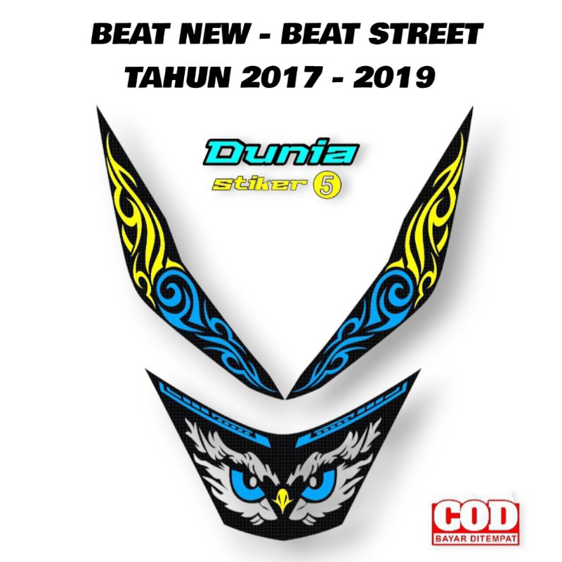 Stiker Sticker Variasi Lampu Beat New / Beat Street Tahun 2017 2018 2019