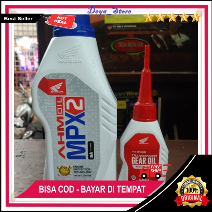Oli MPX 2 Paket Oli Gardan AHM Original Oli Motor MPX 2 Matic Honda Beat Vario Spacy Scoopy Ori Mura