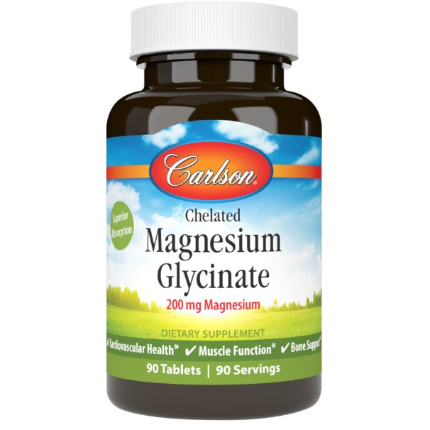 CARLSON CHELATED MAGNESIUM GLYCINATE 200 mg