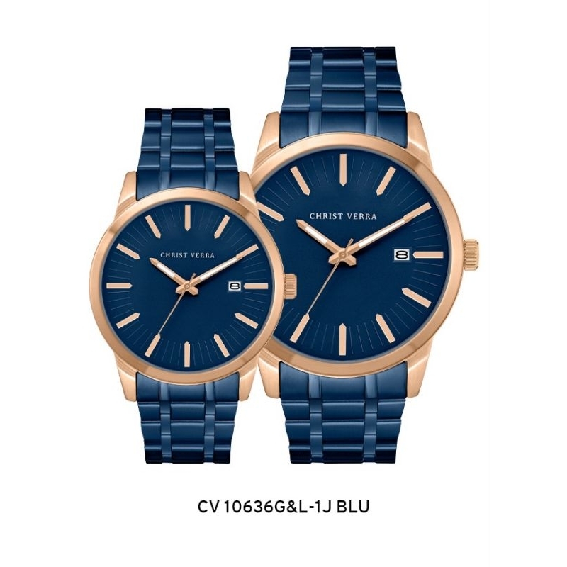 jam tangan cauple original CHRIST VERRA CV10636G & L STENLESS STEEL