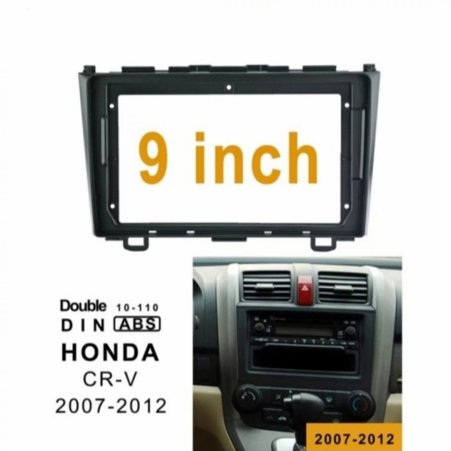 frame head unit android 9 inch honda crv gen 3 , 2008 - 2012
