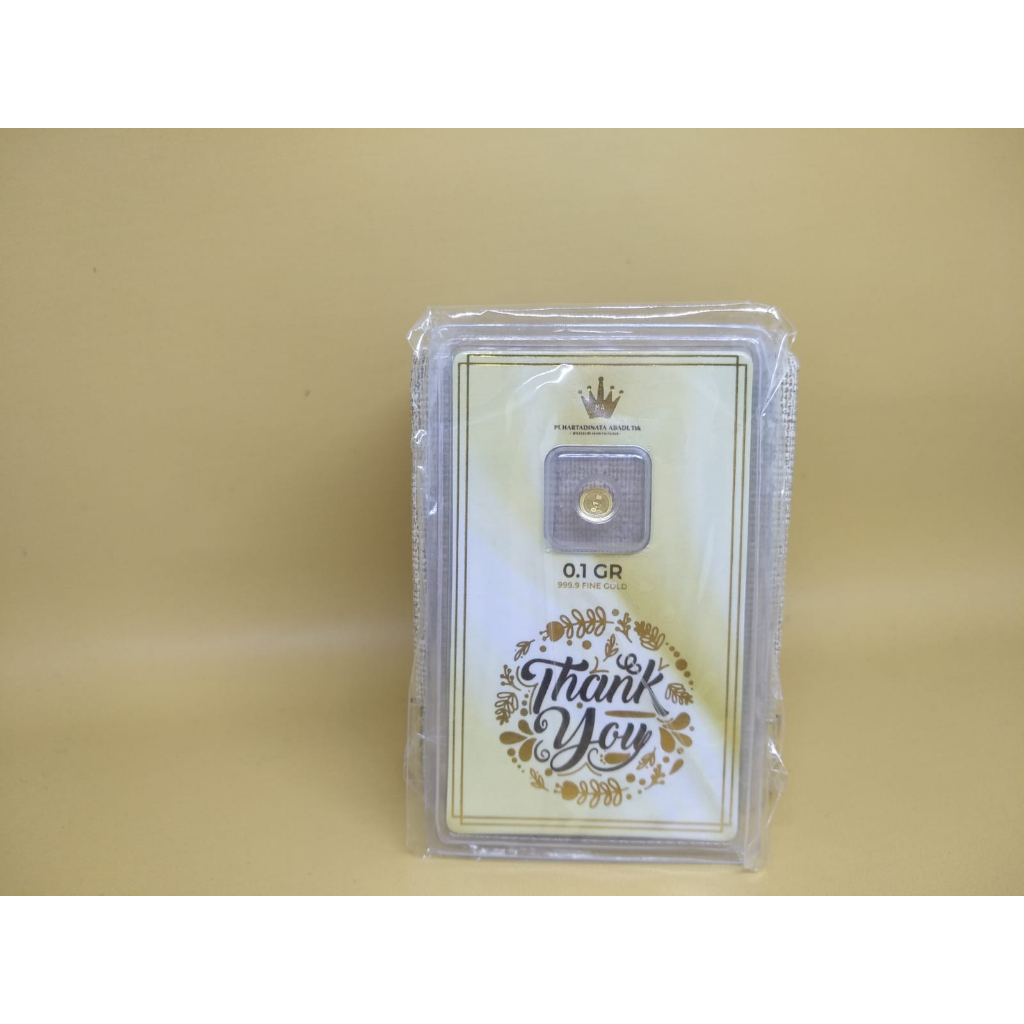Logam Mulia HARTADINATA Thankyou0.1 Gr 24K Fine Gold 999.9
