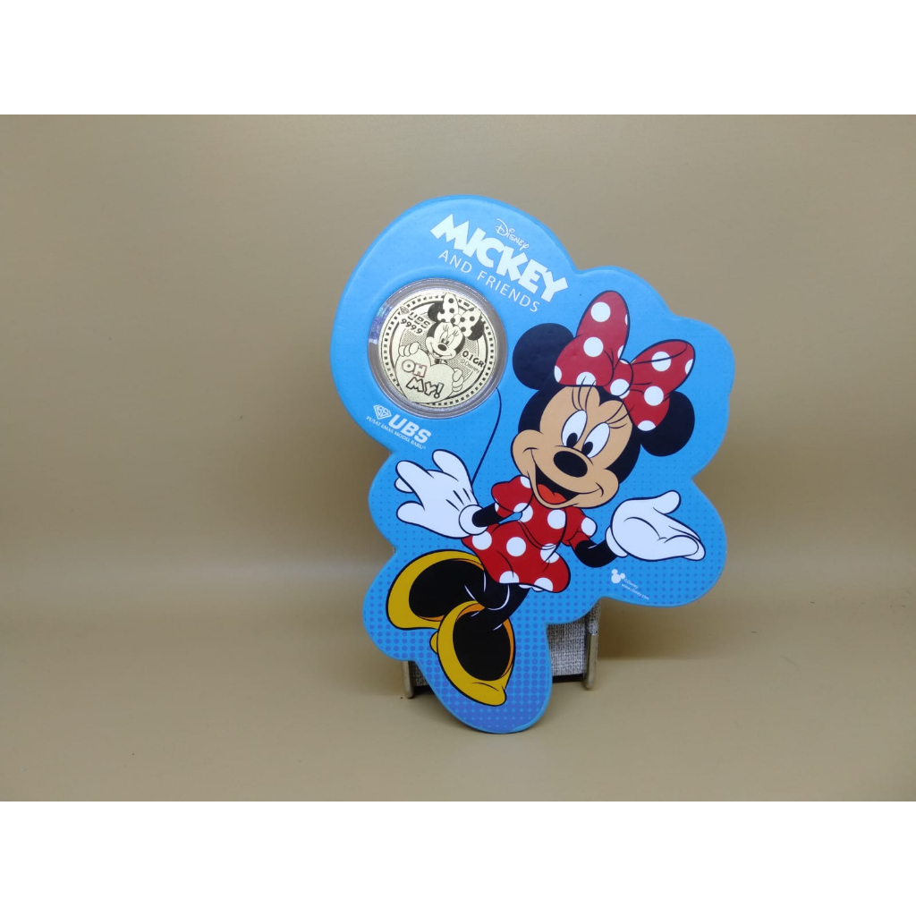 Logam Mulia UBS Mickey Mouse 0.1 Gram 24K Fine Gold 999.9