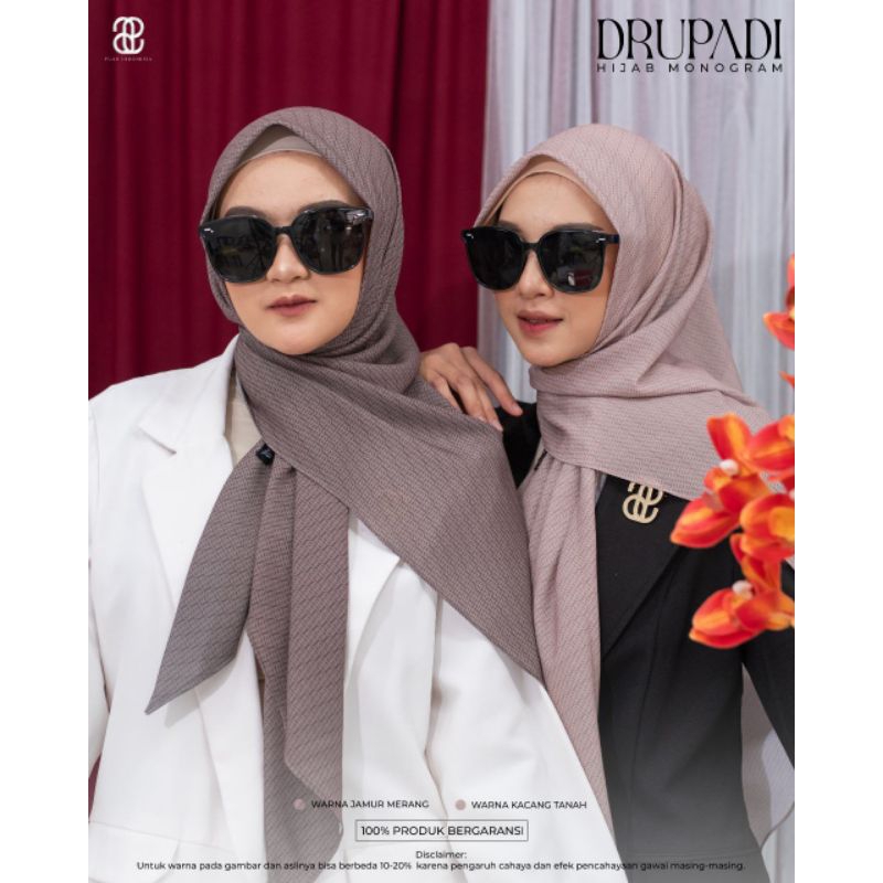 Jilbab instan Drupadi Monogram by Puan