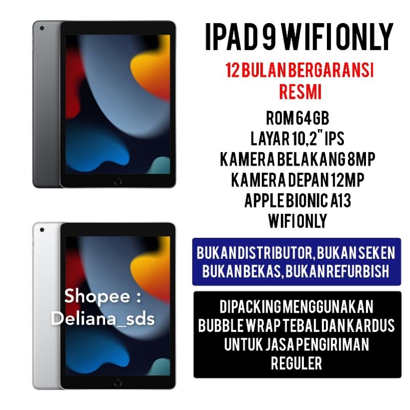 Ipad 9 64GB Wifi Only Garansi 1 Tahun Ipad 9 Wifi 64GB Ipad 9th 64GB Wifi Only Ipad 9th Wifi 64GB