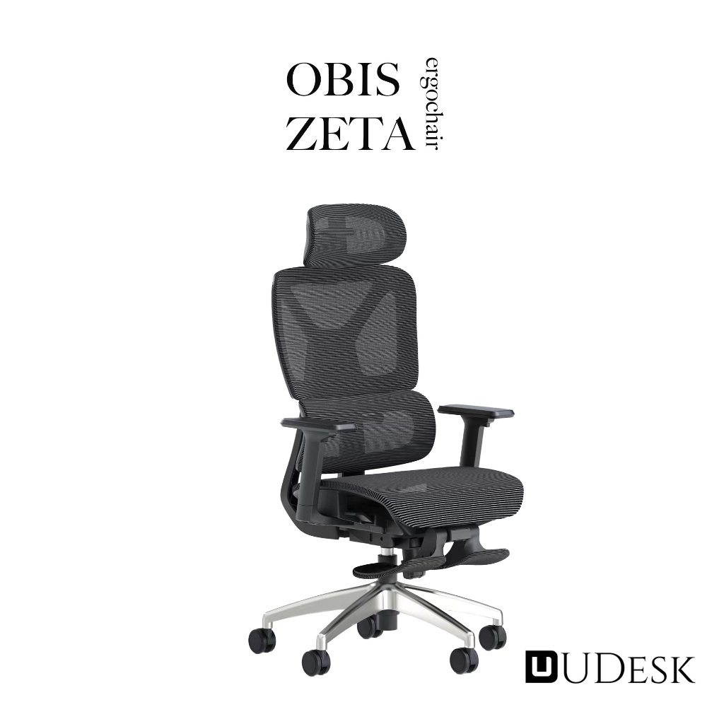 Obis Zeta Ergonomic Chair for Office and Gaming with footrest