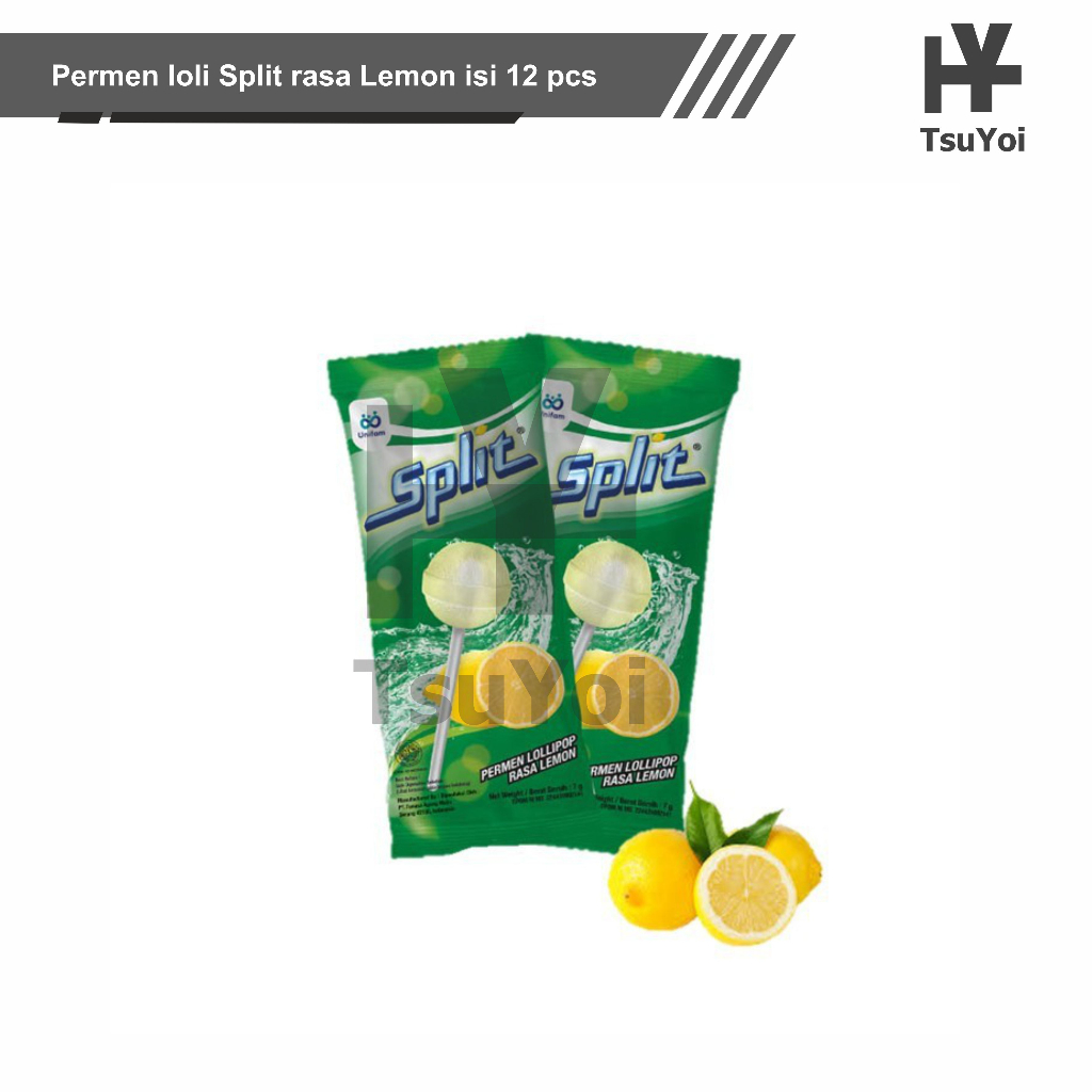 

Permen loli Split rasa Lemon isi 12 pcs