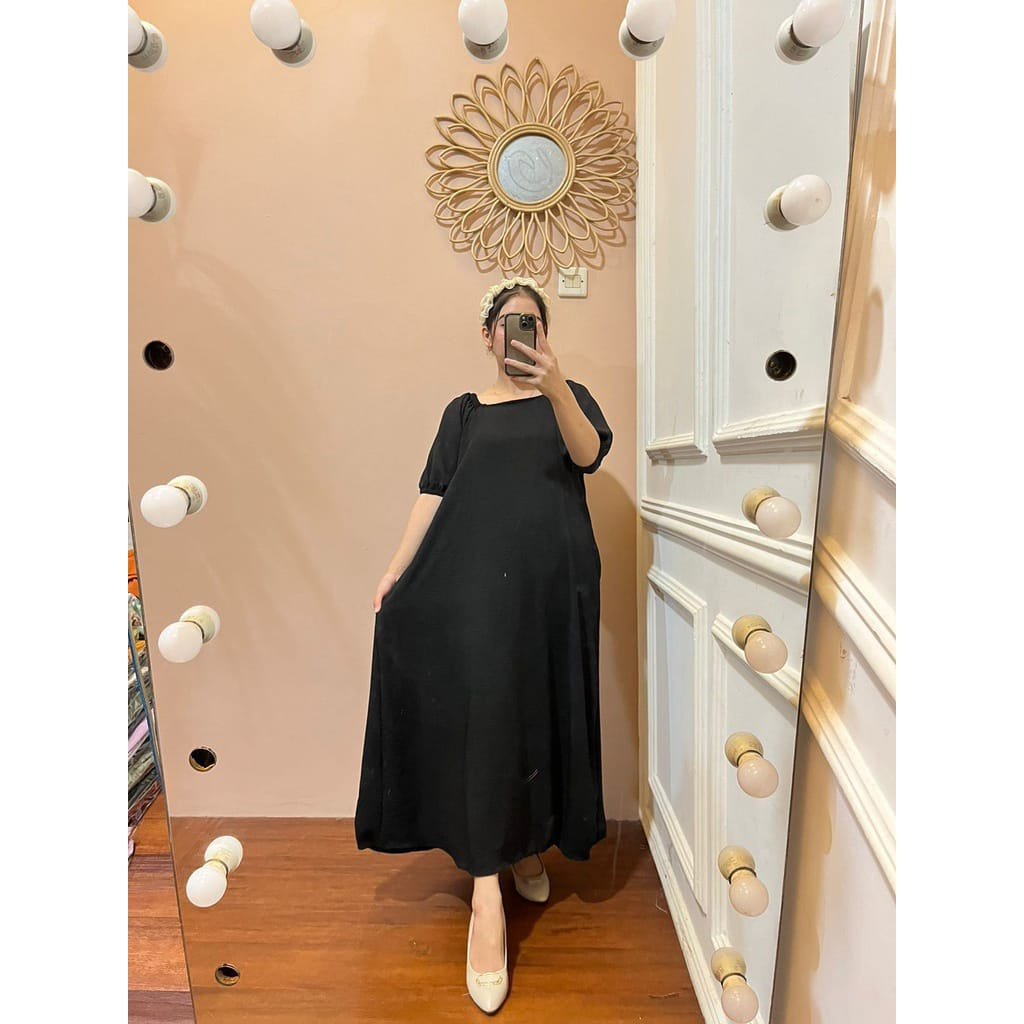 MASAYU LONG DRESS BAHAN CRINKLE ARIFLOW