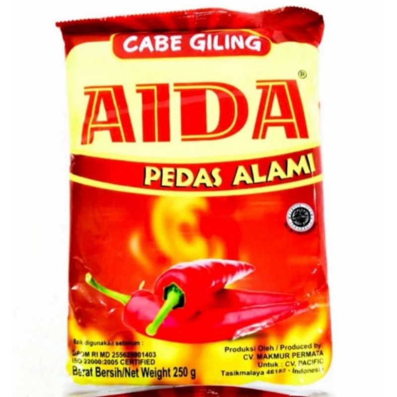 

AIDA cabai bubuk kemasan 250gram