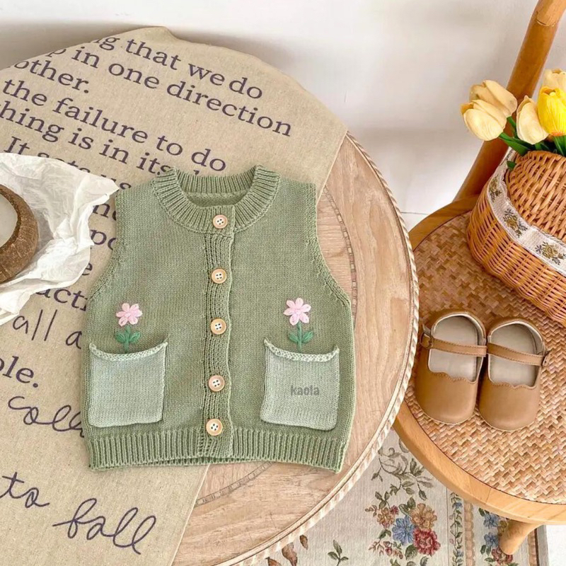 KAOLA - Gardenia Knit Vest | Rompi Rajut Bayi