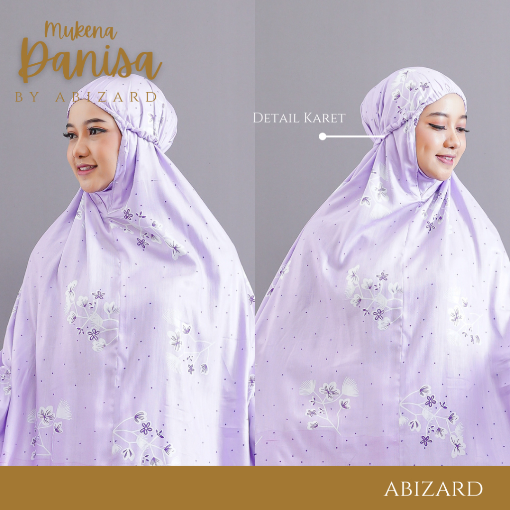 ABIZARD Mukena Rayon Standart Dewasa Motif DANISA Free Tas Termurah