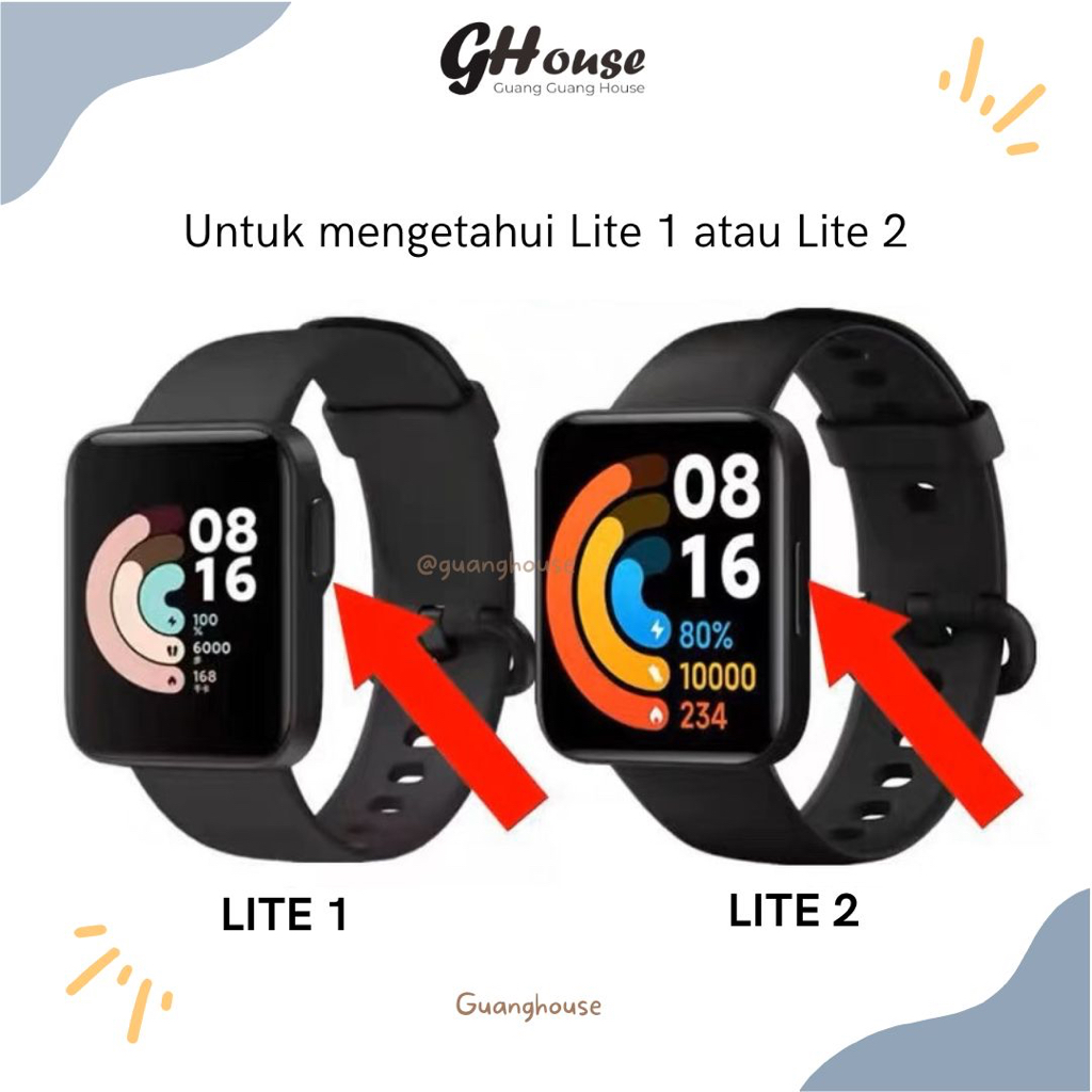 Strap Redmi Watch Lite 1 Lite 2 Motif Tali Pengganti Mi Watch Lite 1 Mi Watch Lite 2 Bahan Silikon Motif