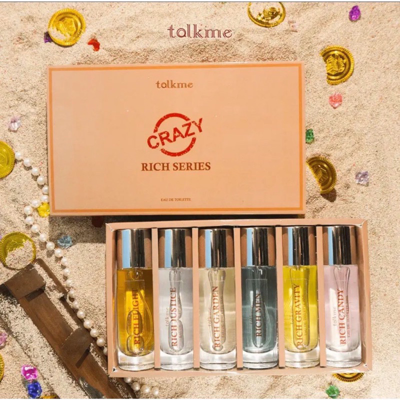 PARFUM TALK ME RICH SERIES 1 PACK ISI 6PCS/PARFUM CRAZY RICH SERIES TALK ME/TALK ME MEN SERIES/TALK 
