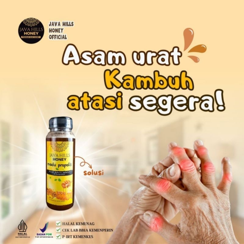 

Madu Propolis Java Hills Honey | Atasi Asam Urat Dll Madu Herbal Banyak Manfaat kemasan 320 gram