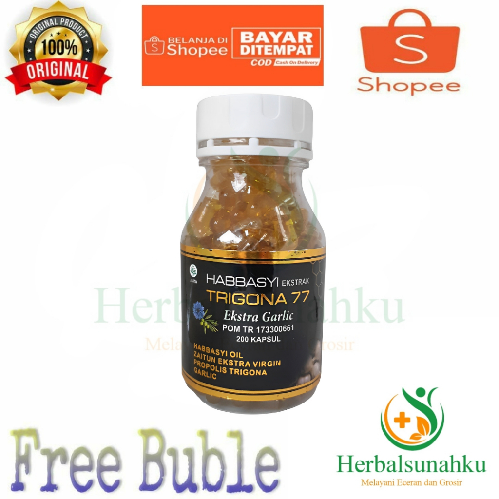 Habbasyi Ekstrak Trigona 77 Ekstra Garlic | Trigona 77 200 Kapsul