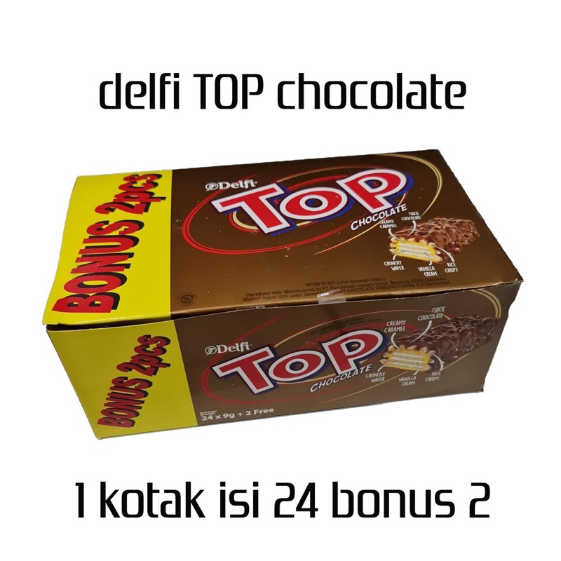 

DELFI TOP WAFER CHOCOLATE ISI 24pcs