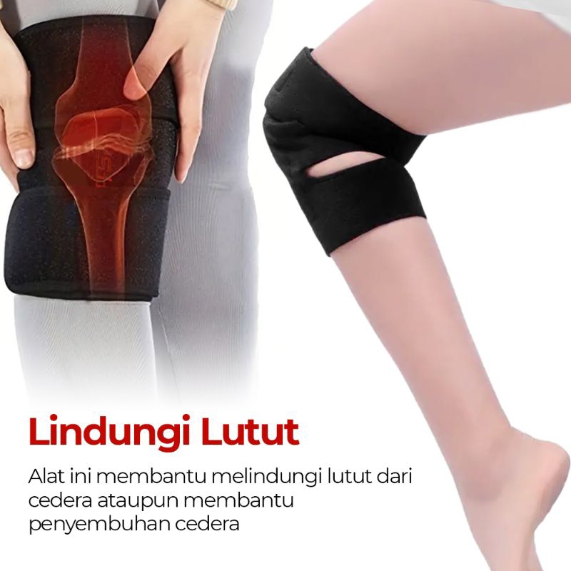 TaffSPORT Pelindung Lutut Terapi Magnetik Knee Pad 86 cm - A-7720 - Black