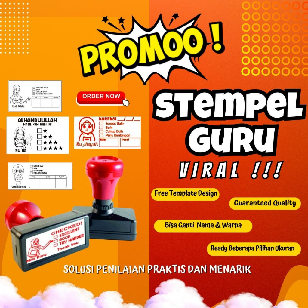 

STEMPEL REWARD MURAH / CETAK STEMPEL GURU / CETAK CHECKED PENILAIAN GURU PAUD TK